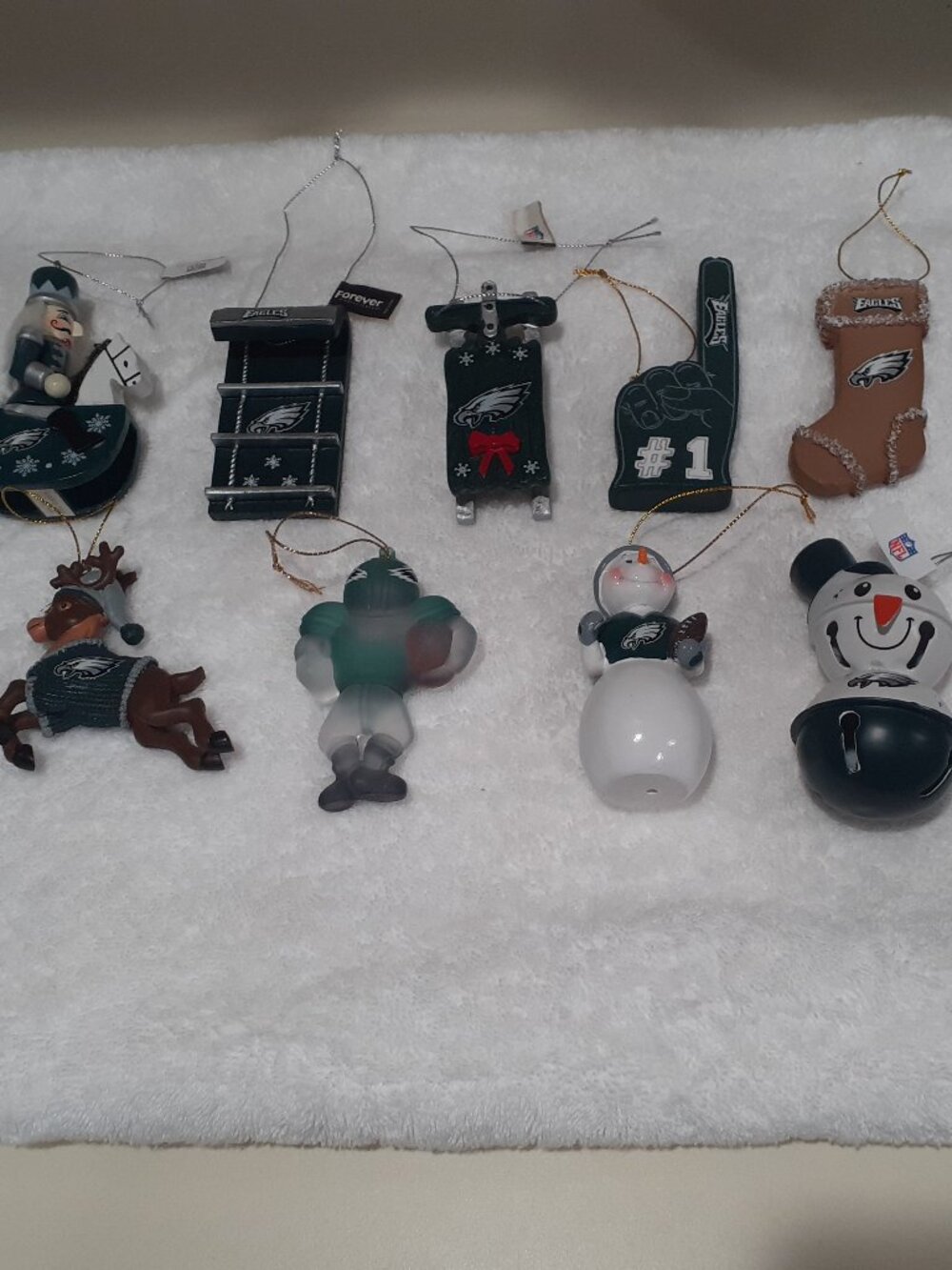 Philadelphia Eagles NFL Christmas tree holiday ornaments